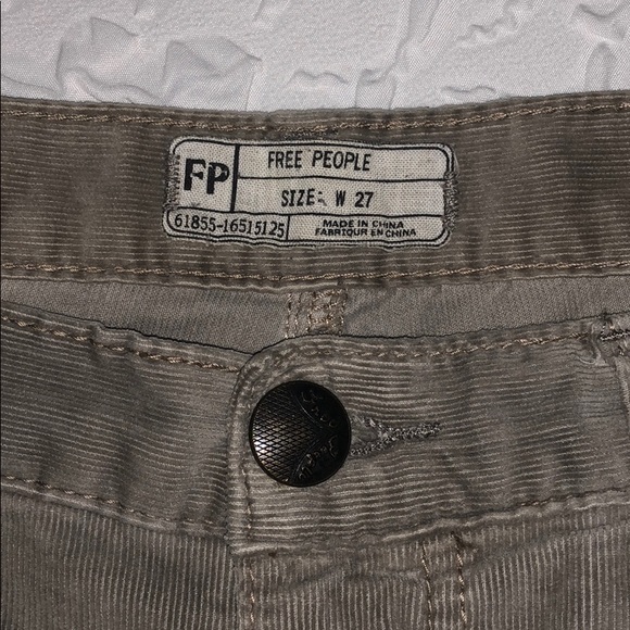 Free People gray corduroy jeans - Picture 4 of 4